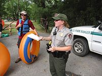 park ranger safety and rules briefing