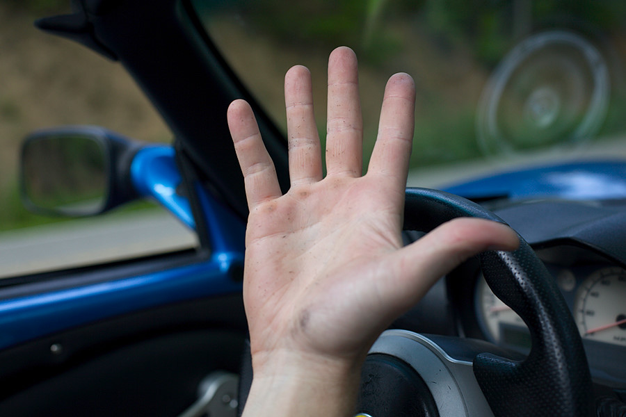 grip was too tight, but this isn't a road you want to let go on 