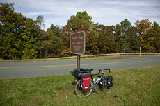 Surly Cross Check ridden by a nice guy who had happened in to the Festy while starting a multi-week Blue Ridge Parkway ride.