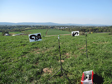 prototype wind sensors on the hill at Jefferson