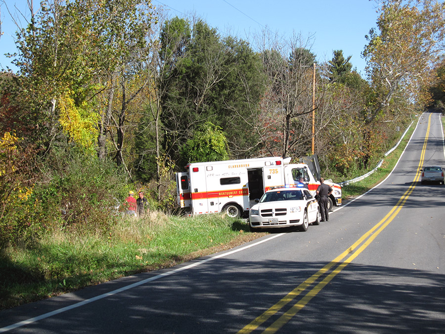 the ambulance was for a rider, but he was talking and seemed in pretty decent shape