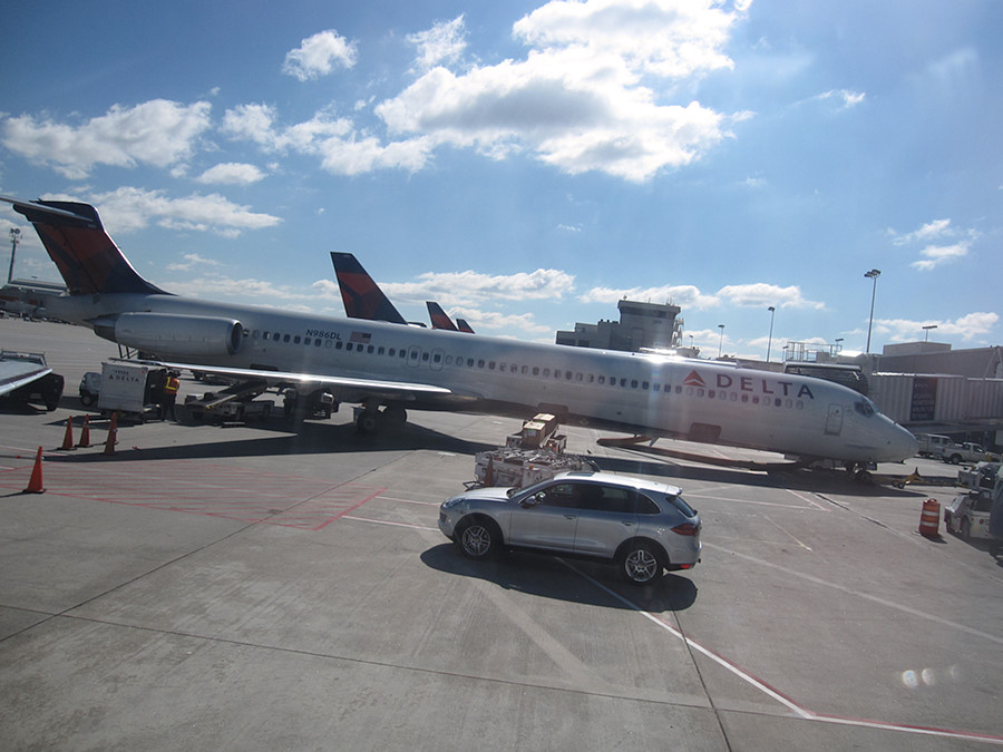 Porsche pickup on Delta for VIPs