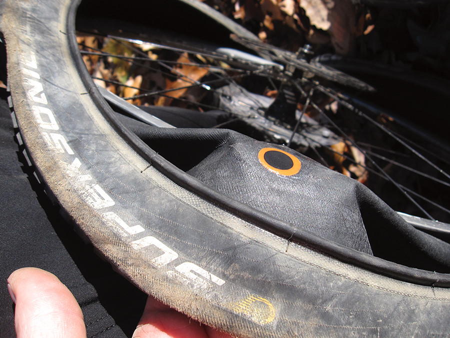patching a sidewall hole - might be time for a new rear tire!