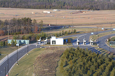 view from the air and space tower