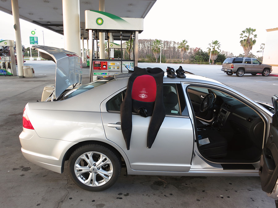 packing is always better in the light and comfort of the gas station than at the rental car return