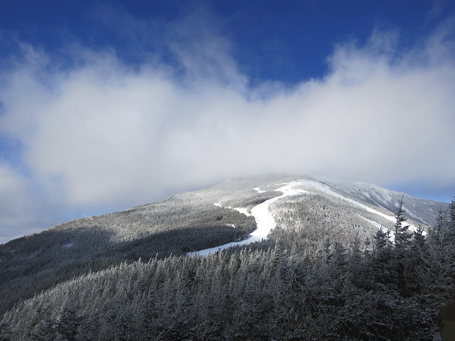 looking up toward the Whiteface summit