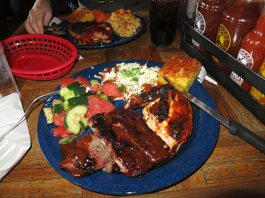 excellent meal at Dinosaur BBQ in Syracuse