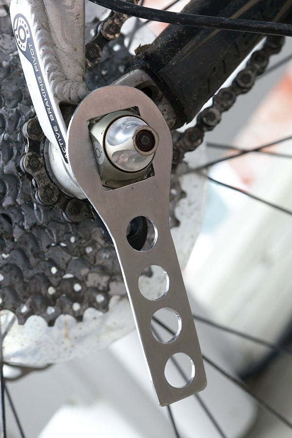 hand-made wrench (33g, stainless steel) in place