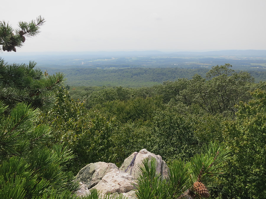 view from the top of middle earth at Sugarloaf Mtn, MD