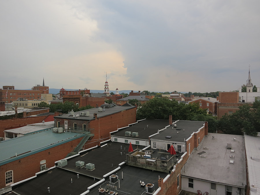 parking deck view from downtown Frederick