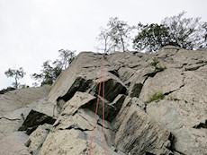 Photo-Op Arete is the climb to the left of the rope