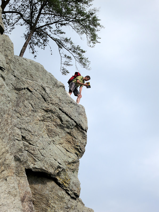 climbing guide books at top rope areas should include reference photos of the view from the top