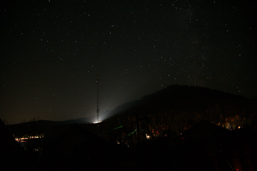 stars with green laser pointer activity