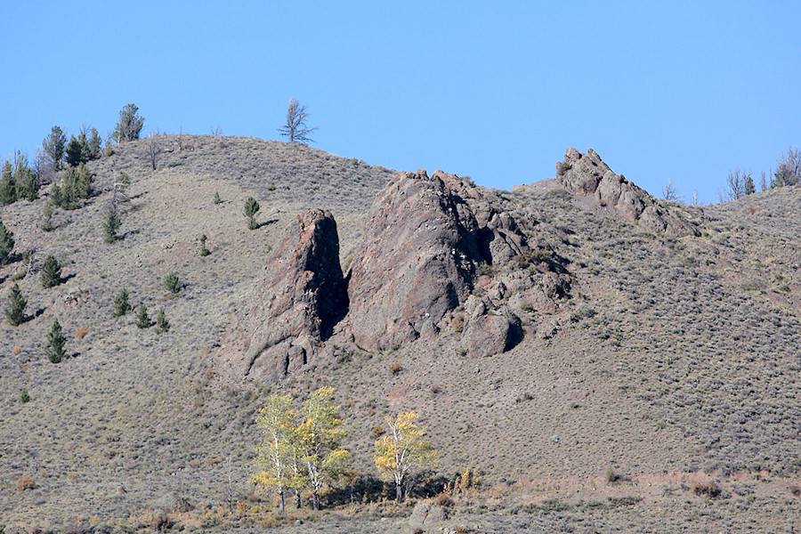 rock formation across the valley