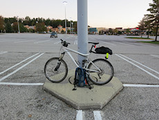 early in the morning before commuting to work
