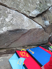 start holds of the crack line boulder at Northwest Branch