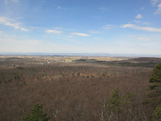 view out north west from the top of Jim's Wall at Pond Bank