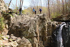 our work site for the day - Kilgore Falls