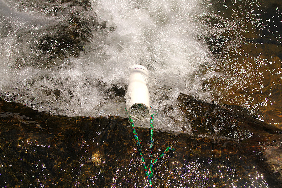 DJ rigged the water inlet slightly upstream and with a filter by the pump, so we had a trouble-free streamwater supply for the whole operation