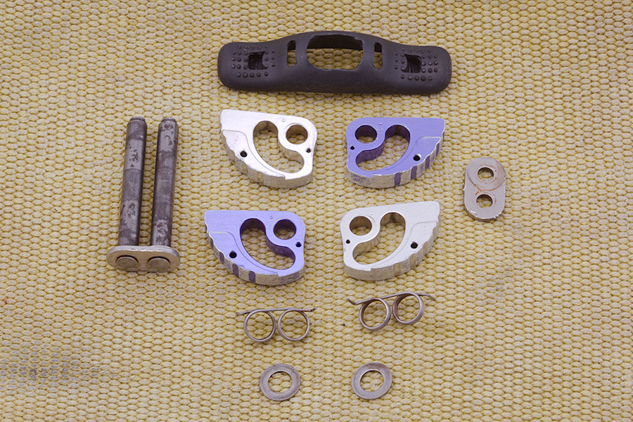 most of the parts from a disassembled Camalot C4-0.5