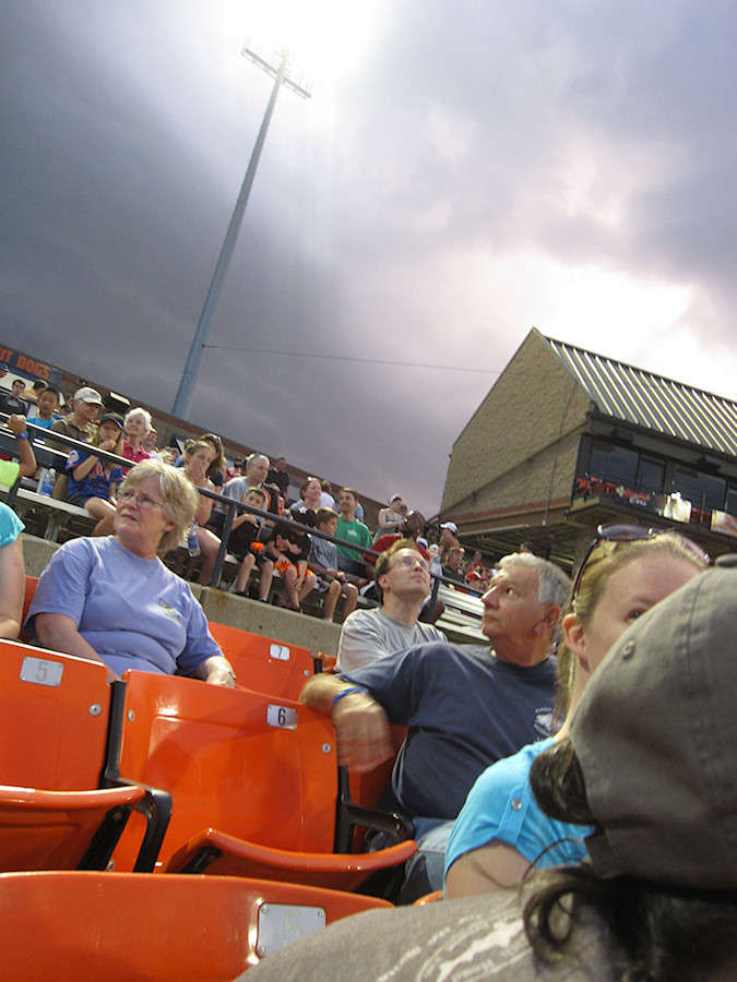 approaching storm we'd have to wait out for a few minutes