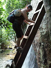 ladder on the approach to Orange Oswald