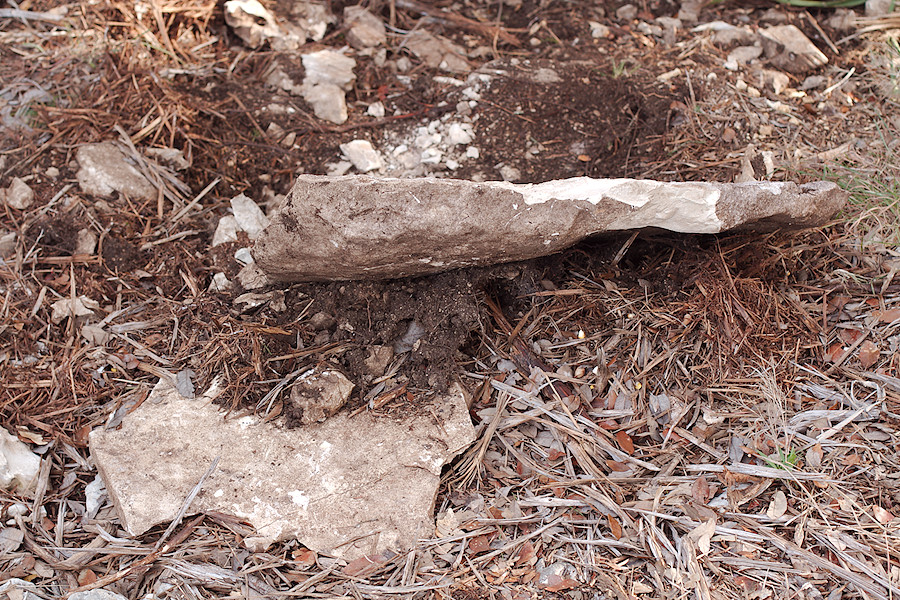 hog-turned rocks