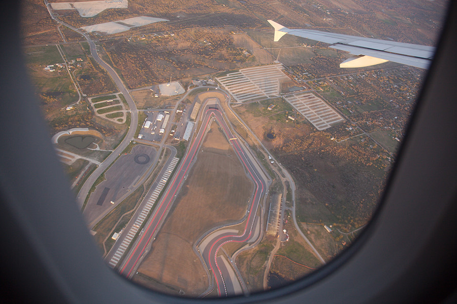 F1 race track from the air