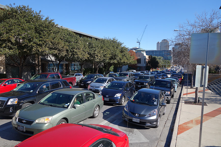 Austin traffic on 6th street