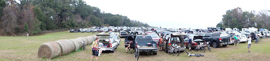 parking lot before the ride