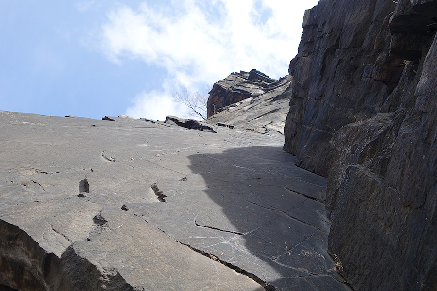 first pitch of Hard Up, amazing climb