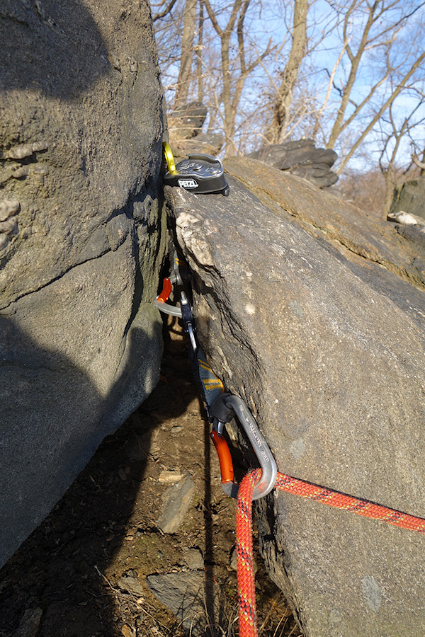 topped out to rig a toprope on an adjacent climb and used the grigri as pro against a swing while leaning over the edge. Maybe okay if the crag is desolate (as it was), but way too many loose rocks to ever consider normally. Sorry Petzl.