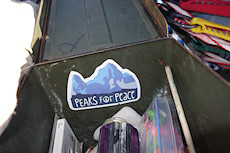 Peaks for Peace sticker