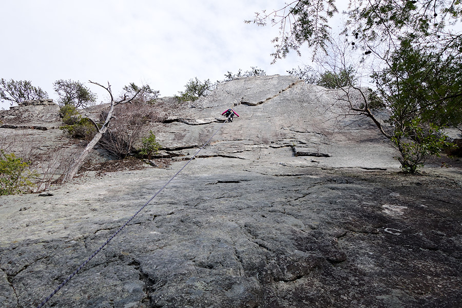 toprope on Anonymous Flake direct. We used two 60M ropes, but a 70M is perfect. Great climb.