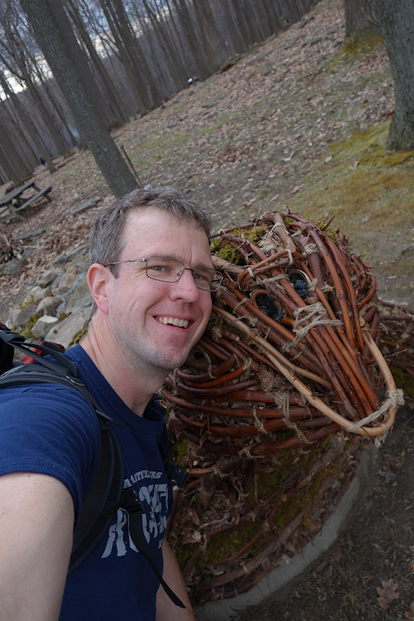 selfie with Ben Gazsi's Coopers' Rock turtle