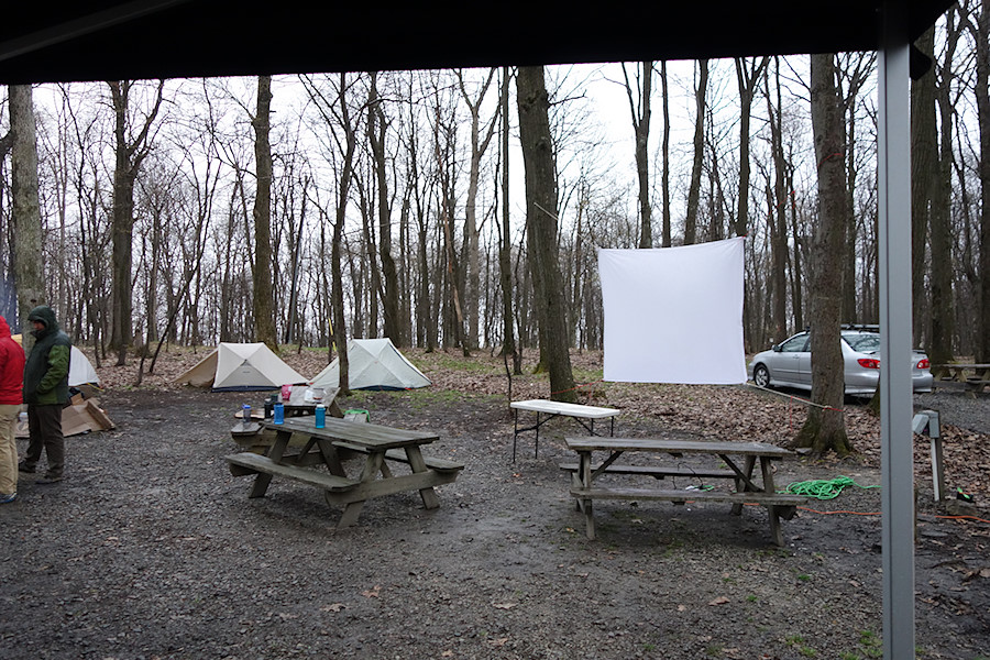 white sheet projector screen worked amazingly well
