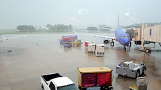 storm caused a code red at MCO (ground personnel inside due to lightning) for a while