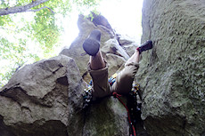 pulling the overhang at Seven Wishes