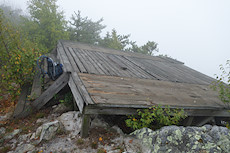 North Mountain hang glider launch platform put up by the Mountaineer Hang Gliding club