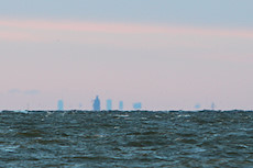 Baltimore skyline over the bay