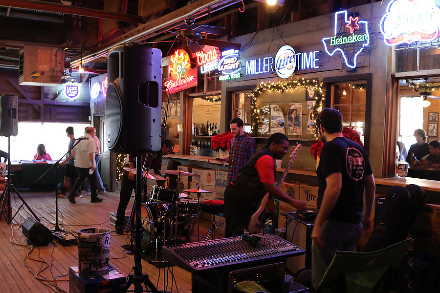 Peterson Brothers in between sets at the Gruene Hall