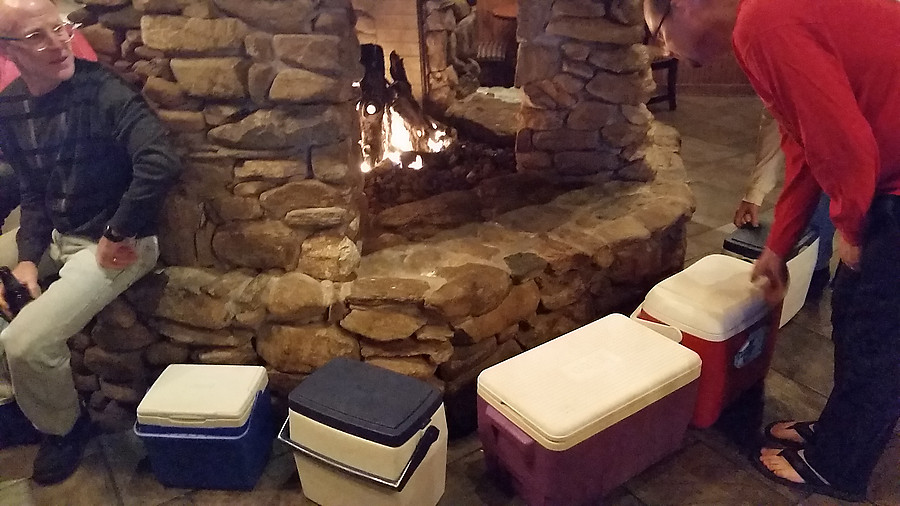 it's hard to imagine a hotel lobby in MD with a bunch of guests' coolers around the lobby