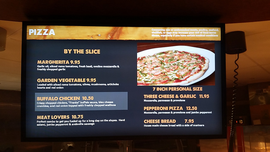 ski pizza is expensive