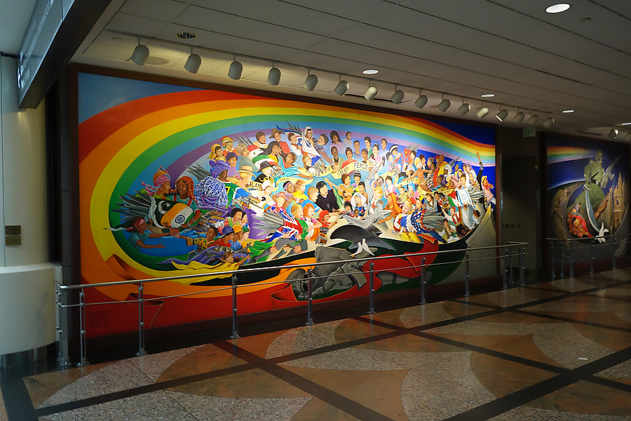 murals at Denver airport