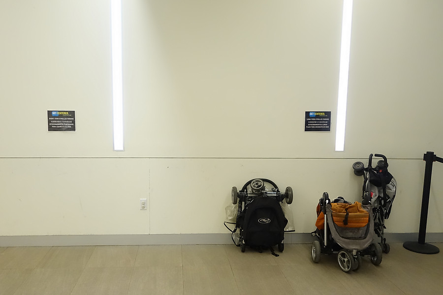 short and long-term stroller parking