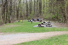 a university group resting