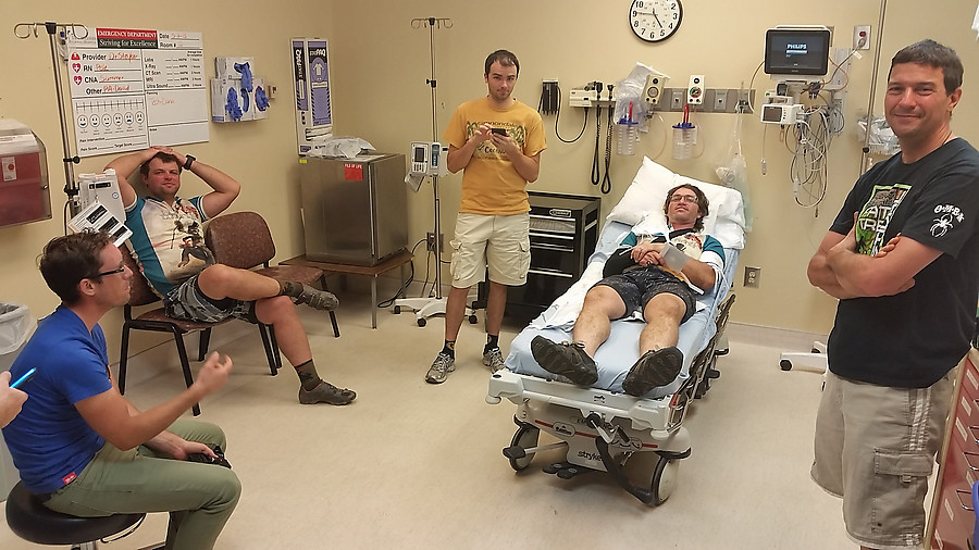 after xrays to check out a shoulder/arm injury on the last day - going to be okay