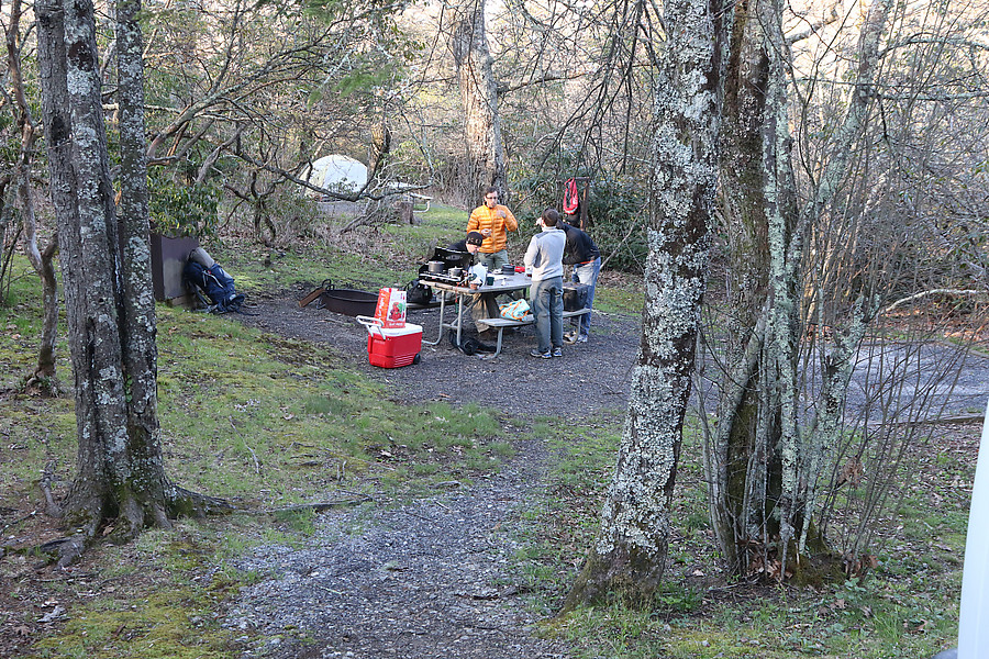 campsite on Mt Pisgah