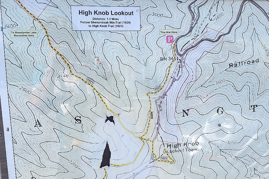 High Knob Lookout map