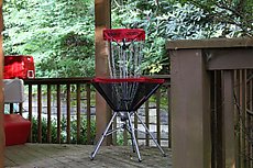 portable disc golf basket